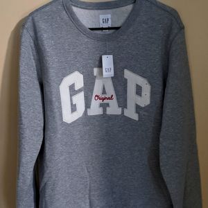 Gap original crew neck sweatshirt, sz medium, gray, brand new with tags